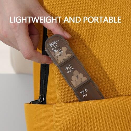 Portable Travel pill Box Life-saving Medicine Case 7 Days Pill Box Sealed 21/24 Grids Large Capacity Sub-packing Moisture-proof