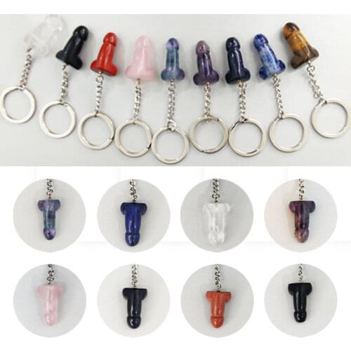 Natural Crystal Spiritual Energy Healing Decorative Ornaments Exquisite Design Jewelry Keychains Unique Holiday Creative Pendant