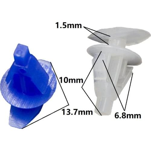 Universal Door Boot Rubber Weather Seal Strip Plastic Retainer Clips