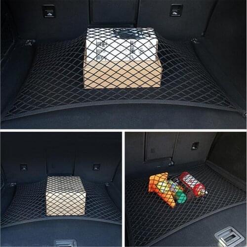 Universal Car Trunk Net Mesh Storage Organizer for renault scenic passat fiat 500x mitsubishi outlander Vesta lada accessories