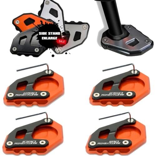 For Adventure 1290 1050 1090 1190 Adventure Aluminum Motorcycle Side Stand Enlarger Kickstand Enlarge Plate Pad Accessories