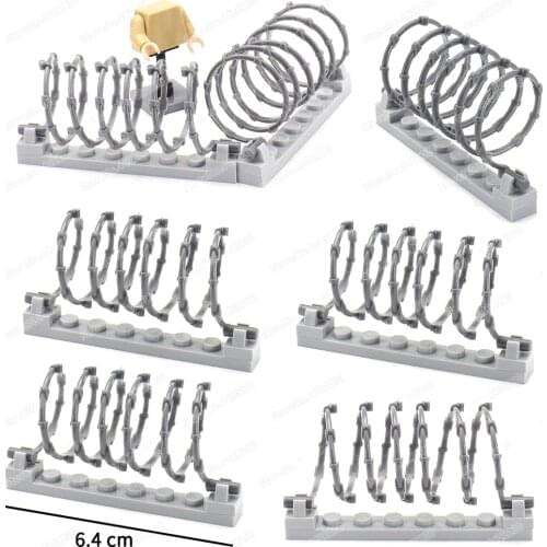 Military Block The Way Obstacle Equipment Spring Building Block Moc WW2 Figures Soldier Outpost Site Model Gift Boy Creator Toys