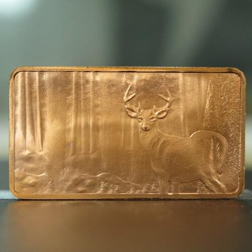 1oz copper animal deer A077
