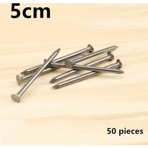 50 Pieces 5cm Short Common Steel Iron Nail Carpentry Kitchen Holder Wall Stool Chair Repair Tool Woodworking Strong