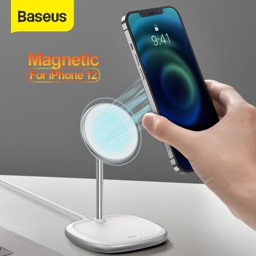 Baseus Magnetic Desktop Bracket Wireless Charger For iPhone 12 Series Desktop Holder Stand Phone Holder 10W Wireless Charger
