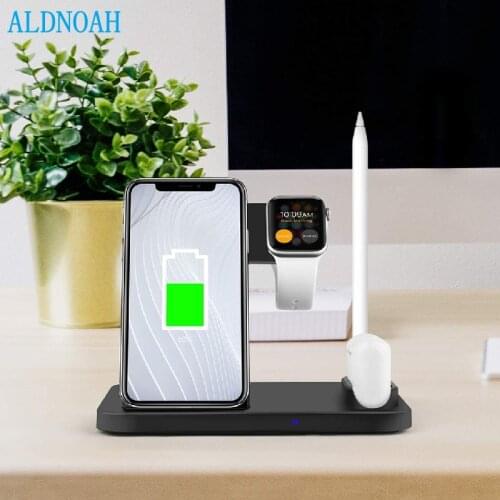Wireless Charger Stand 3 in 1 Qi 15W Fast Charging Dock Station for Apple Watch iWatch 6 5 4 AirPods Pro iPhone 12 11XS 8