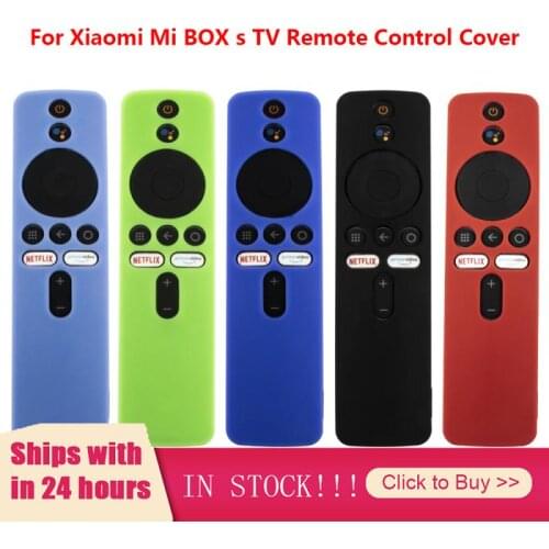 Covers For Xiaomi Mi TV Box S Bluetooth Wifi Smart Remote Control Case Silicone Skin-Friendly Shockproof Protective