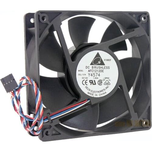 Delta AFC1212DE 120*120*38mm 12cm DC 12V 1.6A PWM 4-line Control Air Fan