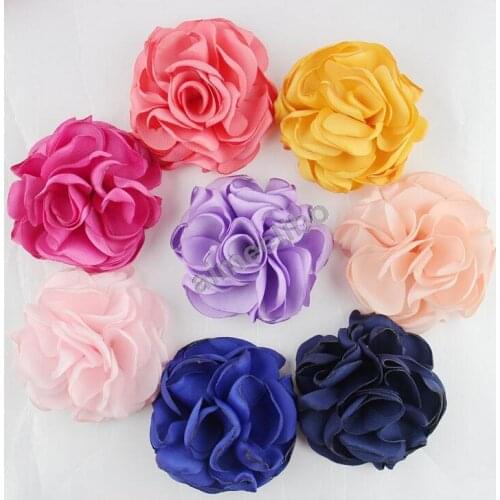 Handmade Burned Flower Singed kid Back Flowers Accessories,Kids Fabric Brooch Flower Accessory HS10016