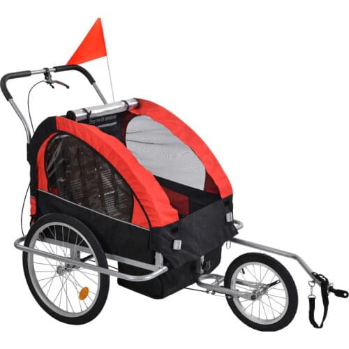 Wheels Child Baby Kids Bike Child Trailer Stroller,Fits 1-2 Kids