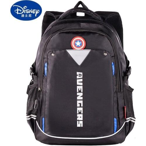 Disney Marvel Captain America Spider-Man Backpack Boys School Fashion Thor Black Panther Large Capacity Practical Backpack