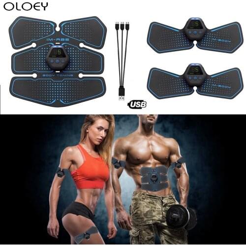 USB Charging Electrostimulator ABS Stimulator EMS Abdominal Muscle Stimulator Belt Slimming Bandage Vibration Fitness Equipments
