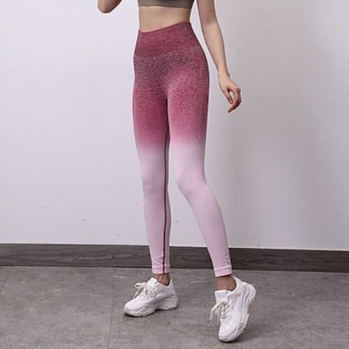 Gradient yoga pants Seamless Leggings fitness yoga pants for Workout women sportswear fitness sport pants Running Gym Pants