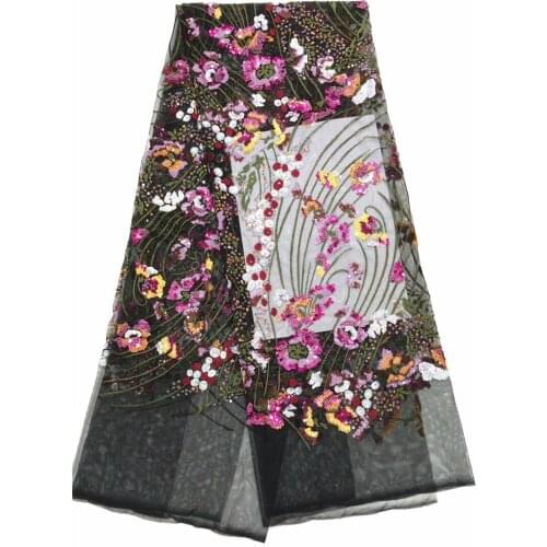 Nice looking embroidery tulle mesh lace fabric BZL-8.0505 with good quality for party dress