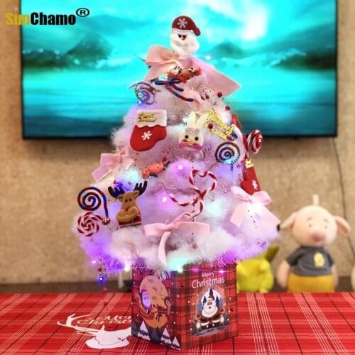 Mini Desktop Small Christmas Tree 60cm Package Christmas Tree Luminous Christmas Decoration Set Pendant Gift