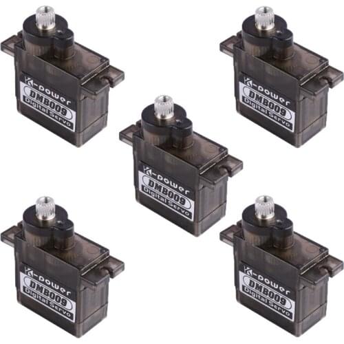 5PCS K-power DMB009 13G Metal Gear Ultralight RC Digital Servo 3KG/0.08Sec High Torque Speed For RC Airplane Helicopter Robot