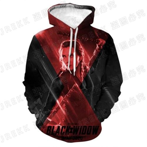 Mens Tracksuit Marvel Hero Black Widow 3D Printed Children Sweatshirts Fashion Streetwear Oversized Women Hoodies