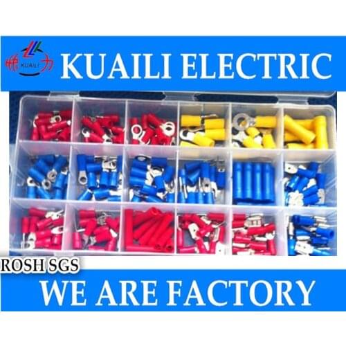 175pcs Assorted Insulated Terminal Assortment Kit Electrical Terminator