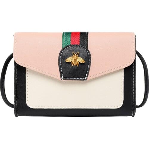 Wholesale Bee Flap Bag Womens 2021 New Style Shoulder Bag Messenger Contrasting Color Galaxian Lady Coin Purse Wholesale