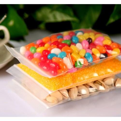 Zip Lock Plastic Bag Wholesale 100pcs 5x7cm Transparent PE Thick Ziplock Self Sealing Jewelry Gift Food Pill Packaging Bags