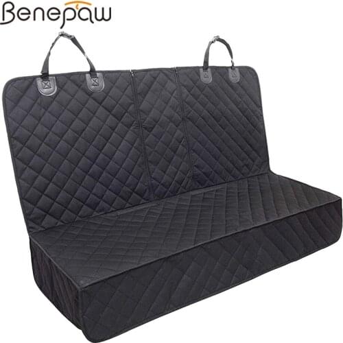 Benepaw Bite Resistant Nylon Dog Car Seat Cover Central Armrest Compatible Antislip Waterproof Pet Travel Car Seat Protector