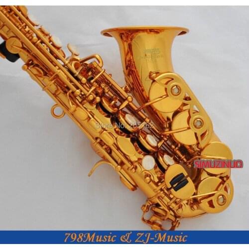 Gold Plated Curved Soprano Saxophone Bb key to High F key and G Key