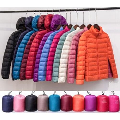 Women Winter Jacket 2021 New Ultra Light Duck Down Parkas Slim Female Puffer Jacket Portable Windproof Down Coat Chaqueta Mujer