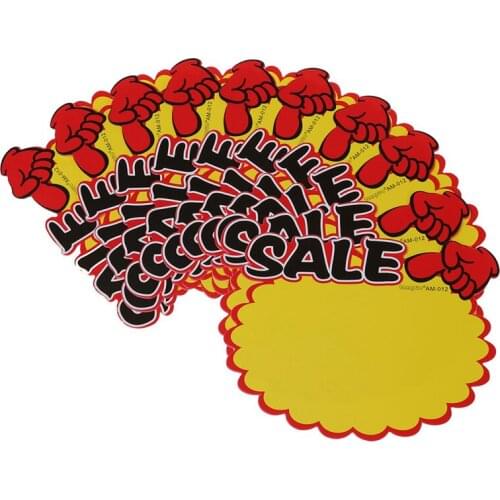 Supermarket Sale Promotion Advertising Sign Price Tags P-OP Paper 10 Pcs
