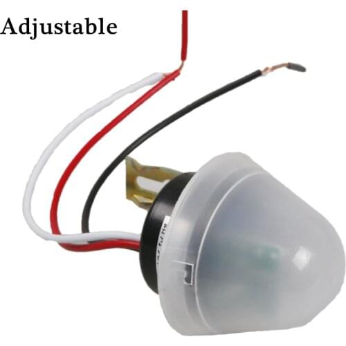 Adjustable Sensitive Automatic On Off Photocell Street Light Switch Rainproof DC/AC 12V Photo Control Photoswitch Sensor Switch