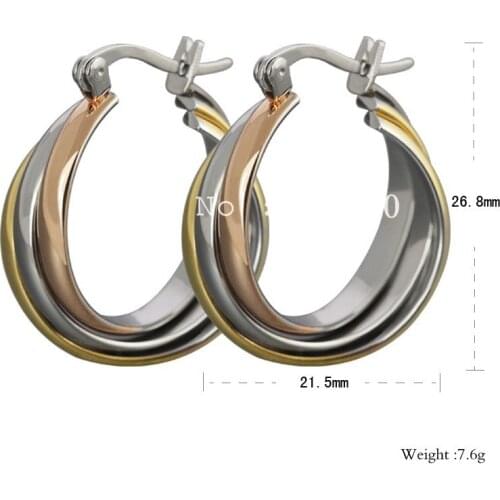 316L Stainless Steel Stud Earrings Good Quality Fashion Women Silver Color Rose Gold Color Earrings Jewelry Hot Selling
