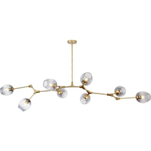 Nordic LED molecular chandelier bedroom living room dining chandelier modern minimalist glass color creative magic bean chandeli