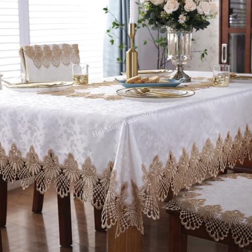 Europe luxury embroidered tablecloth table dining table cover table cloth flower Lace bedside TV cabinet dust cloth HM1033