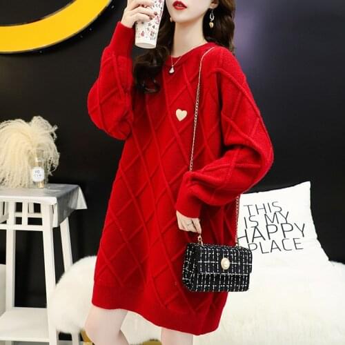 Long Sweater Dress Women Turtleneck Autumn Thick Pullover knitted Winter Jumper Cashmere Merino Wool Oversized Sweater LF-1572