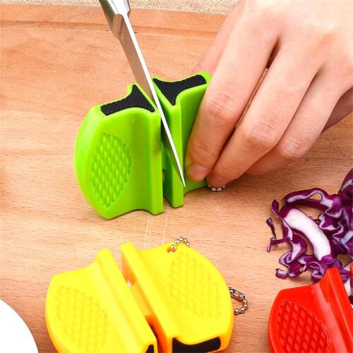 Portable Kitchen Knife Sharpener Kitchen Tools Camping Pocket Manual Sharpening Grinder Sharp Scissors Sharpen Knives Gadgets