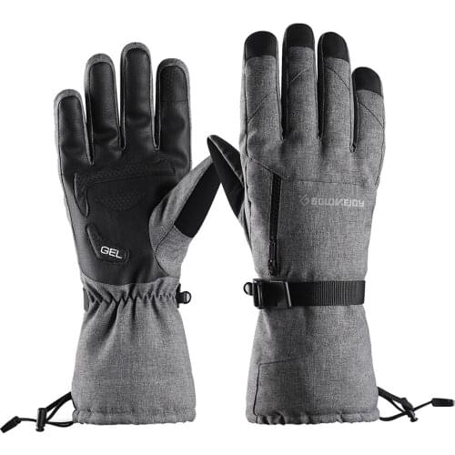 Waterproof Snow Ski Gloves Windproof Hand Warmers Non-Slip Zipper Pocket