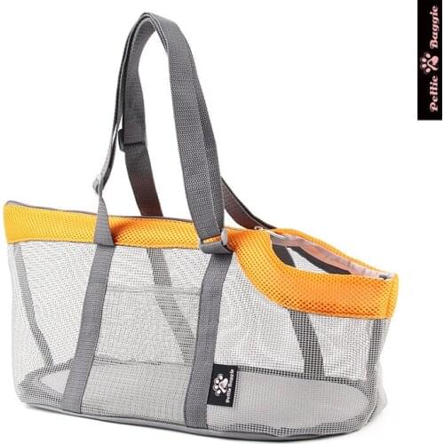 Breathable Pet Carrier Mesh Foldable Pet Conveyor Cat Dog Travel Bags Loadable Transparent Tote Bag With Zipper