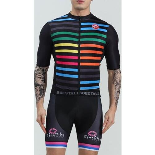 BOESTALK high-end bicycle competition jersey high quality brand riding clothing mens summer short sleeve