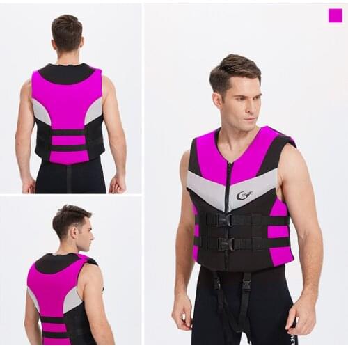 Adults Kids Life Jacket Life-Saving Buoyancy Vest Motorboat Fishing Surfing Drifting Kayak Anti-Collision Swimsuit XS-3XL