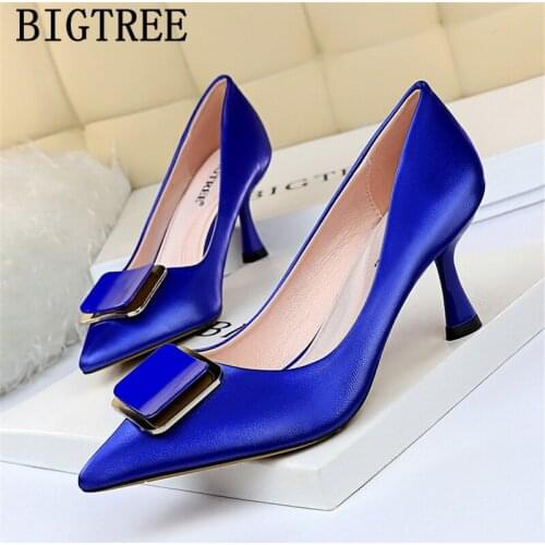 Ladies pumps women luxury heels Pointed Top party shoes for women sexy high heels bigtree shoes fetish high heels big size1266-7