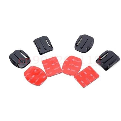 2 Flat Mounts and 2 Curved Adhesive Mounts With 3M Adhesive Pads For Gopro HD Hero 3+/3 SJ4000 WIFI/other Sport Camera