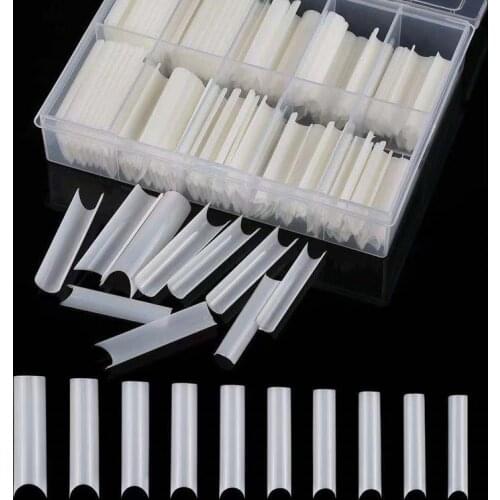200pcs/box XL Extra Long C Curved Straight/Square False Nail Tips Nails Artificial Acrylic Fake Nails*10shapes*20pc