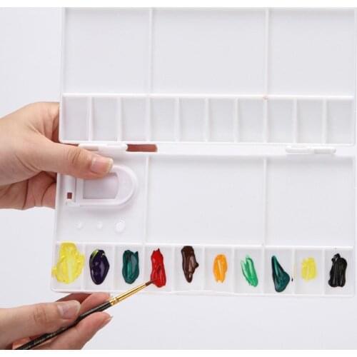 25 Grid Folding Watercolor Palette Watercolor Paint Tray Box Atercolor Renovate Cover Pigment Box Painting Tool Art Supplies
