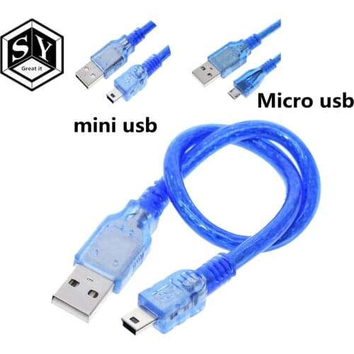 30cm USB Cable for arduino Nano 3.0 USB to mini USB Micro USB CABLE for arduino