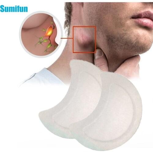 6pcs Herbal Lymphatic Detox Patch Neck Anti-Swelling Plaster Painless Treatment LymphPads Medical Sticker Body Relaxation Care