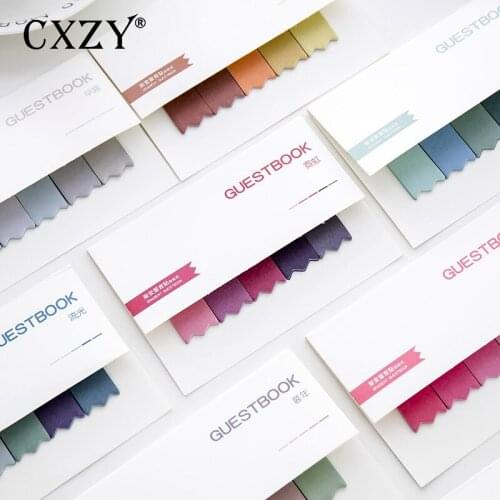 CXZY 2PCS Gradient sticky note kawaii memo pad Planner stickers scrapbooking masking kawai stationery item list stationery 3B801
