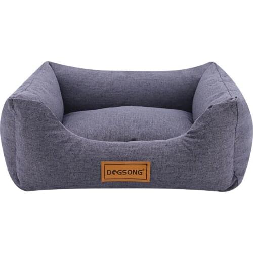 Sofa Bed Pet Supplies Rabbit Hair Solid Color Simple Stylish Winter Doghouse Good Quality Soft Deep Sleeping Kennel Cat Nest