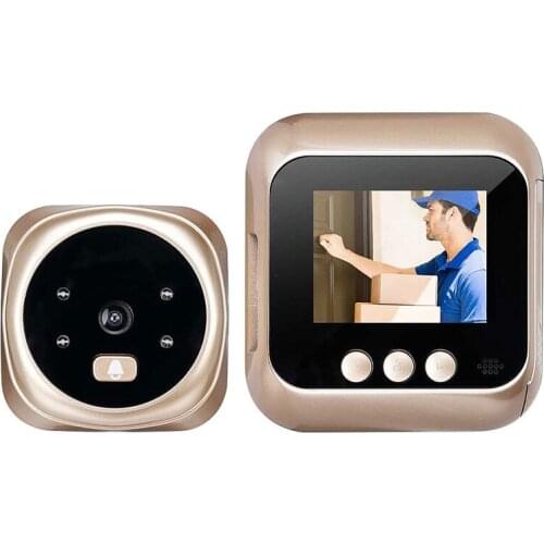 Doorbell Camera 1080P Home Smart Doorbell Security Door Peephole Camera With 2.4-Inch High-Definition Screen Display