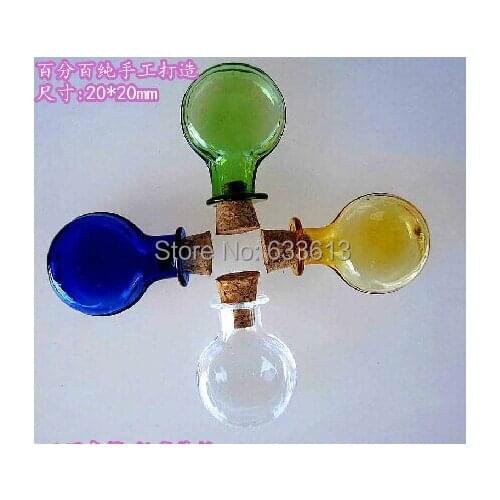 Vial pendant Creative gifts mobile phone decorations oblateness wishing bottle DIY supplies glass bottle 4 color optional