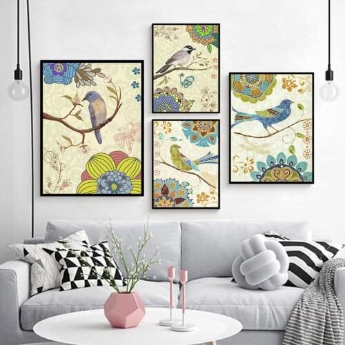 Birds on the Tree Art Paintings Living Room Decoration Paintings Hanging Paintings Picture Poster Canvas Print Painting Wall Art
