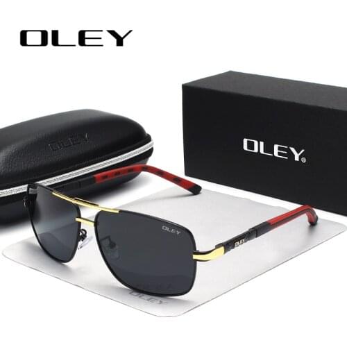 OLEY Men Vintage Aluminum Polarized Sunglasses Classic Brand Sun glasses Coating Lens Driving Shades For Men/Wome